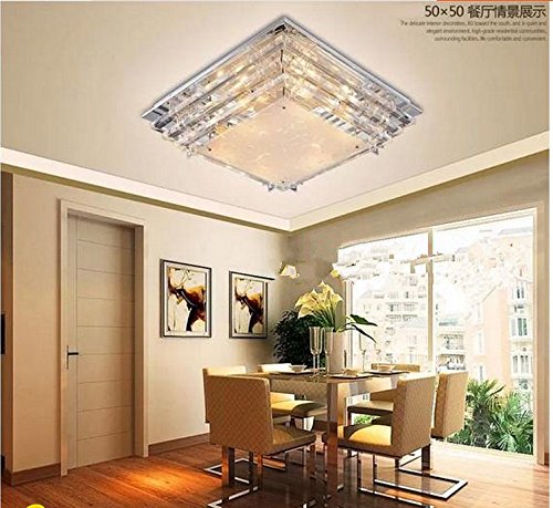 Preisvergleich Produktbild Deckenleuchte LED Deckenleuchten Halle Lichter Rechteck Kristall-Licht Durchmesser 50 * 50cm 60 * 45cm Fernbedienungsschalter , colorful , 50*50cm