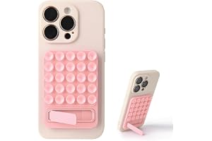Fashionury Reusable Anti-Slip Silicone Suction Phone Mount Hands-Free Sticky Pad with Stand for Car, Mirror, Shower, Dashboard (Light Pink)