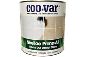 COOVAR Coo-Var Shellac Prime-All Stain Blocker Sealer & Primer for Wood Plaster Cement with PSP touch-up brush (500ml)