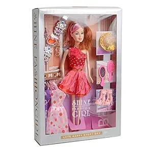 R K GIFT GALLERY Shine Fashion Girl Doll Fashions and Accessories (Multicolour)