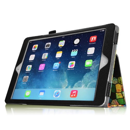 Fintie Apple iPad mini 1 / 2 / 3 Hülle – Slim Fit Foilo Kunstleder Schutzhülle Tasche Etui Case Smart Cover mit Auto Schlaf / Wach, Standfunktion für iPad mini 3 / 2 / 1, Mosaic - 3