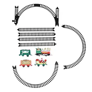 Toyvian 1 Box Christmas Electric Music Track Train Toy Christmas Decoration Kids Mini Electric Train Toy