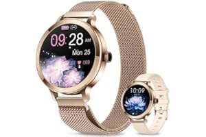 fitonyo Smart Watch for Women(Make/Answer Call), 1.1" Touch Screen Fitness Tracker with 110+ Sports Step Counter/SpO2/BP/Heart Rate/Sleep Monitor IP68 SmartWatches for Android/iOS Rosegold