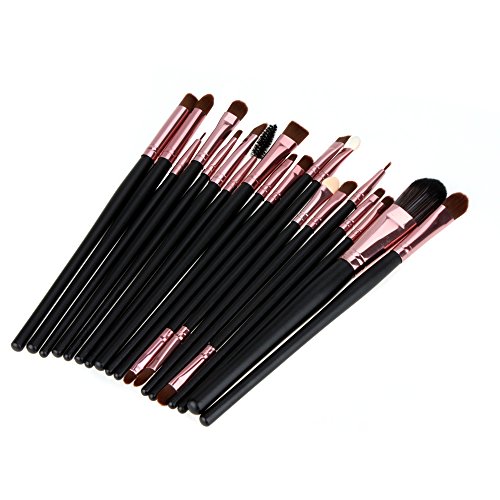 Anself Make Up Tool Brush Kit Foundation Brush Eyeshadow Mascara Lip Brushes Eyebrow (20PCS)