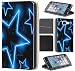 Produktbild Samsung Galaxy A5 2017 A520 Hülle von CoverHeld Premium Flipcover Schutzhülle Flip Case Motiv (1576 Sterne Schwarz Blau Neon)