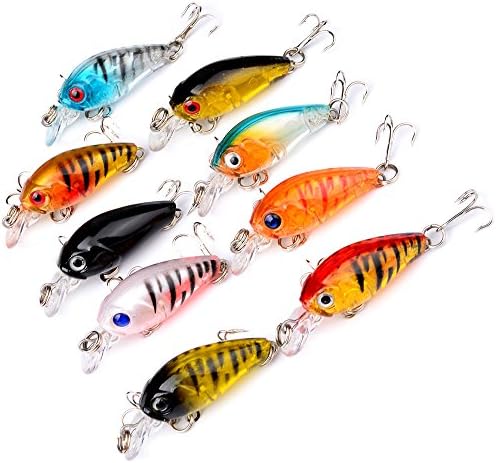 Jia Duo Duo 9 Pcs/lot Minnow Fishing Lure Crank Bait Hooks Bass Crankbait Tackle Isca Artificial Para Pesca Hard Bait