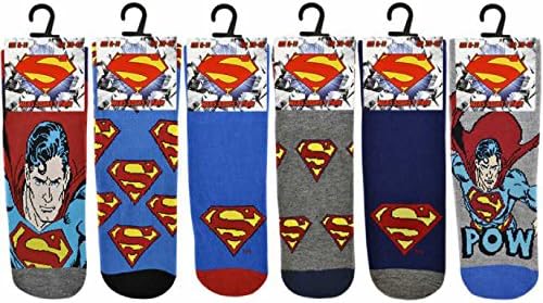 Mens Character Socks Novelty Official Batman Marvel Star Wars Superman 6 Pair Pack