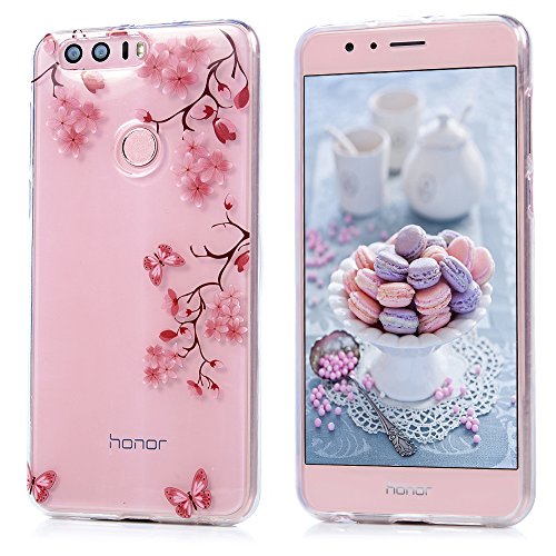 Huawei Honor 8 Case Huawei Honor 8 Schutzhülle YOKIRIN Premium Flexible Slim Fit TPU Silikon Case Cover Handyhülle Handytasche Etui Handycase Ultra Dünn Rutschfest Kratzfest Silikonhülle Camellia - 3