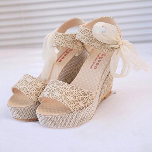 Damen Sommer Schuhe Xinan Slipper Hang mit Flip Flops Sandalen (35, Weiß) - 4
