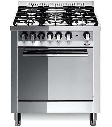 Cuisinière Gaz SMEG B71GMX2 - 5 Feux Dont Ultra-Rapide - Four Électrique Chaleur Tournante - Inox