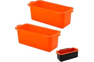 PEUTIER 2st Fettbecher Einlagen aus Silikon für Blackstone 36/28/22/17 Zoll Grillplatte, Fettbecher Einlagen für Grillplatten Auffangschaleneinlagen für Blackstone Grill Tropfschale Grillzubehör