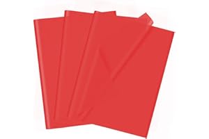 HJYODY 50 fogli di carta velina rossa, 70 x 50 cm, carta velina per confezioni regalo, riempitivo natalizio, fiori, arte, artigianato, fai da te, compleanno, matrimonio, decorazione regalo