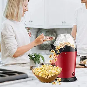 KRIPARA SALES Popcorn Maker Machine Hot Air Pop Corn Popper 1200W with Measuring Cup No Oil Healthy Snack for Home Family Party Pop-corn Device