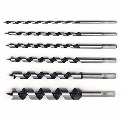 6 tlg Holzbohrer Schlangenbohrer Satz 230mm 6-25 mm Spiralbohrer FT006-230 - 5