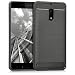 Produktbild kwmobile Hülle für Nokia 6 (2017) - TPU Silikon Backcover Case Handy Schutzhülle - Cover Brushed Carbon Design Anthrazit