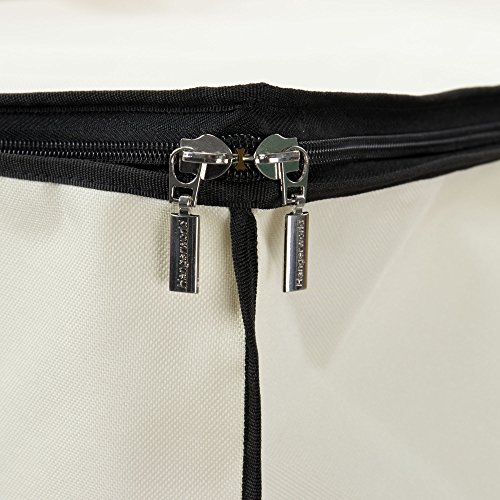 Große Aufbewahrungsbox Unterbettkommode schwarze Einfassung – Mottensicher B 91 cm x T 50 cm x H 45 cm Hangerworld - 5