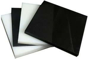 JOEEYKO Black A4 HDPE Sheet 297mm x 210mm x 10mm High Density Polyethylene Engineering Plastic Panel