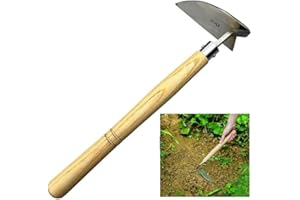 FINPAN Japanisches Gartenwerkzeug- Handhacke/Sicherheit Sichel ist perfekt zum Jäten und Kultivieren (Länge: 34,5 cm)