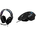 Logitech G335 Wired Gaming Headset, with Microphone, Black & G502 HERO High Performance Wired Gaming Mouse, Adjustable Weights, 11 Programmable Buttons, On-Board Memory, PC/Mac - Black