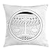 Produktbild JIEKEIO Zodiac Libra Throw Pillow Cushion Cover, Monochrome Arrangement of Geometric Shapes Circles Stars Astrology Theme, Decorative Square Accent Pillow Case, 18 X 18 inches, Black and White