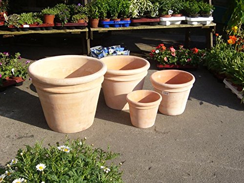 Blumentopf echt Terrakotta 30 cm , Blumenkübel für Garten und Wohnung Terracotta ……….. kein Kunststoff, Blumen - 2