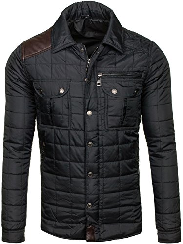 BOLF Herren Sweatjacke bergangsjacke ENOS 7668 Schwarz XL [4D4]