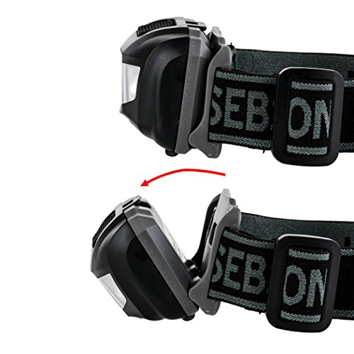 SEBSON LED Stirnlampe batteriebetrieben, 150lm, 4 Funktionen, Kopflampe, Stirnleuchte - 3