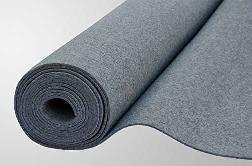 Filz, Filzstoff, Dekorationsfilz, Weicher Filz, Breite 150cm, Dicke 3mm, Meterware 0,5lfm – grau - 4