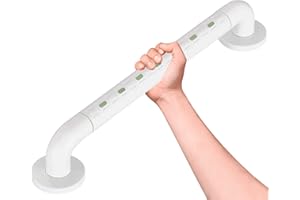 MEEQIAO Barre D'Appui Avec Fluorescence 48cm, SéCurité AntidéRapantes Barres D'Appui De Salle De Bain, Barre D'Appui WC, Pour Personnes Aîné, Handicapé, Femme Enceinte