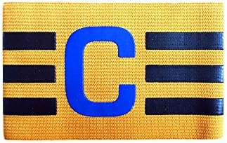 Breathable Nylon Football Soccer Adjustable Elastic Captain Armband Elbow Exercise Health Care Band Yellow