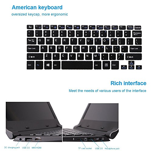 0 8 kg ultra thin lightweight 11 6 inch ultra-thin notebook computer Intel quad-core processor quiet CPU 6000 mAh Built-in wireless LAN with battery  