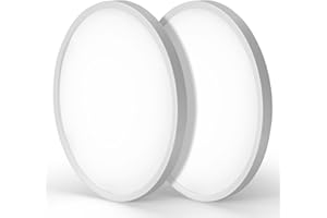 Mikeru 30cm Ceiling Light, 2packs White Hallway Lights Ceiling Ultra-Thin 2.4cm/0.94inches 3000k Warm Bathroom Flush Light for Laundry Room, Living Room