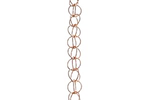 MONARCH RAIN CHAINS Chaînes de Pluie Monarch 23805, Anneau en cuivre Pur de Rechange pour gouttières, chaîne de Pluie de 2,6 m