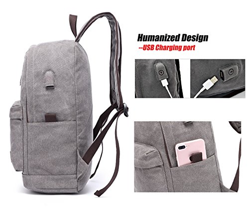 Compara Precios para Travistar Mochilas Escolares Mochila para Portátil
- Mochila de Lona con USB Puerto para Hombre y Mujer, se Adapta a hasta
15" de Ordenadores Portátiles/Notebooks Descuento