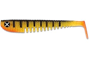 ‎MONKEY LURES Monkey Lures King Lui - 7,5 cm, 10 cm, 12,5 cm, 14 cm - Big L Köder, Gummifisch, Angelköder, Softbait, Zanderköder, Kunstköder Angeln, Gummiköder