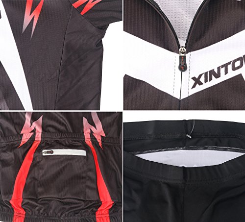 Radtrikot Skysper Outdoor Sports Fahrradbekleidung Set Männer Kurzarm Radfahren Jersey + Radfahren Latzhose Shorts - 6