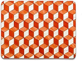 2 Serving Mats Terracott Ivory table mats 382 x 292 x 4.8mm Melamine Heat Resistant to approx. 140 degrees.