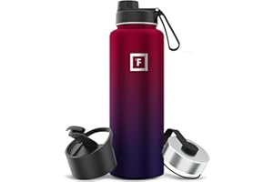 IRON °FLASK Edelstahl Trinkflasche mit Strohhalm - 650/950/1200/1800 ml - Kohlensäure Geeignet Auslaufsicher Doppelwandig Isoliert Thermosflasche BPA-Freie - Wasserflasche Sport Gym Fitness Reisen Kinder