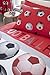 Catherine Lansfield Kids Football Single Duvet Set - Red