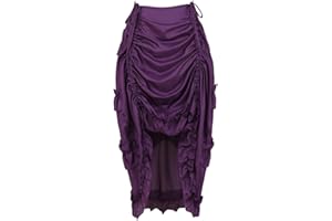 Grebrafan Steampunk Skirt for Corset Women Show Girl Pirate Skirts Party Clubwear Vintage