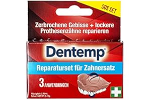 MARA EXPERT Dentemp - Kit di riparazione di emergenza per dentiere e protesi rotte, 3 applicazioni, ripartizione dei denti rotti e dei denti di protesi allentati