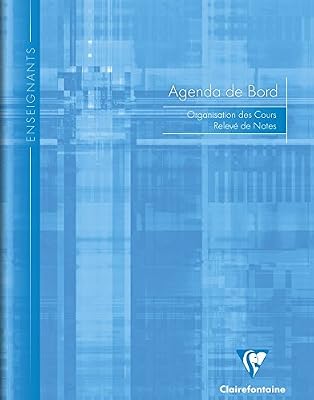 ClaireFontaine - Réf 3069C - Un Agenda de Bord 6 Colonnes (36 cases/semaine) Piqué 21x29,7 cm 72 Pages Modèle Allégé de 19 Semaines Coloris Aléatoire vendu à l'Unité