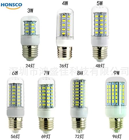 10 pieces,Energy saving lamp corn E27E14B2224SMD36SMD69SMD96SMD5730SMD 220V,E27 220V white transparent ,96w housing