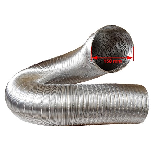 Abluftschlauch, Alu Flex Rohr, Aluminium flexibell Ø 150 mm, 3 m z.B. für Klimaanlagen, Wäschetrockner, Abzugshaube - 2