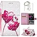 Produktbild für Huawei P9 Lite 5.2 Zoll Hülle, Retro 3D Muster PU Leder Hülle Wallet Case Folio Schutzhülle in mit Standfunktion Karteneinschub und Etui Flip Case Schutzhüllen +Schlüsselanhänger (P) (7)
