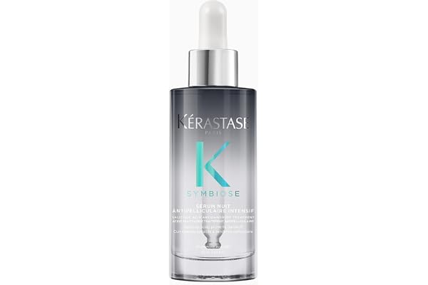 Kérastase, Symbiose, Sérum de Nuit Rééquilibrant, Pour Cuirs Chevelus Sensibles à Tendance Pelliculaire, Sans Sulfate et Silicone, Sérum Cellulaire Nuit Anti-Pelliculaire Intensif, 90 ml