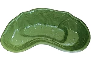 Giardini d'Acqua Laghetto da Giardino Preformato 270 Lt Vasca Verde Modello Nemi 185×100×36 per Pesci, Tartarughe, Ninfee, Piante Palustri e Stagni Artificiali da Esterno