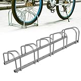 Soporte múltiple: proporciona espacio para 5 bicicletas: adecuado para el montaje en el suelo y en la pared