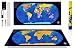 Produktbild ANFIPO Karte zum Scratch Map - Weltkarte für die Wand (Blau) und Gold 840 x 420 mm mit farbigen Ländern - Weltkarte zum Rasieren und Registrieren Ihrer Reise