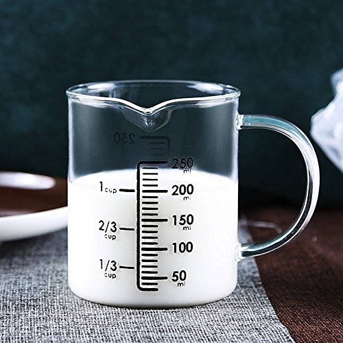 AsentechUK® Transparenter digitaler Glas-Messbecher mit Skala, mikrowellengeeignet – Küchenzubehör - 3